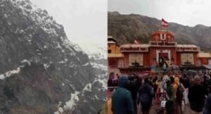 बदरीनाथ में फिर गिरी बर्फ, 40-50 किमी की रफ्तार से चलेंगी तेज हवाएं, अलर्ट जारी