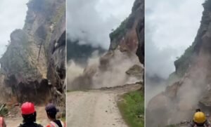 चीन सीमा को जोड़ने वाली सोबला-ढाकर सड़क भूस्खलन से बंद, पंगबावे में टूटी विशाल चट्टान